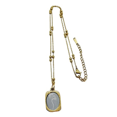 necklace goldplated 18k flower chrysanthemum2